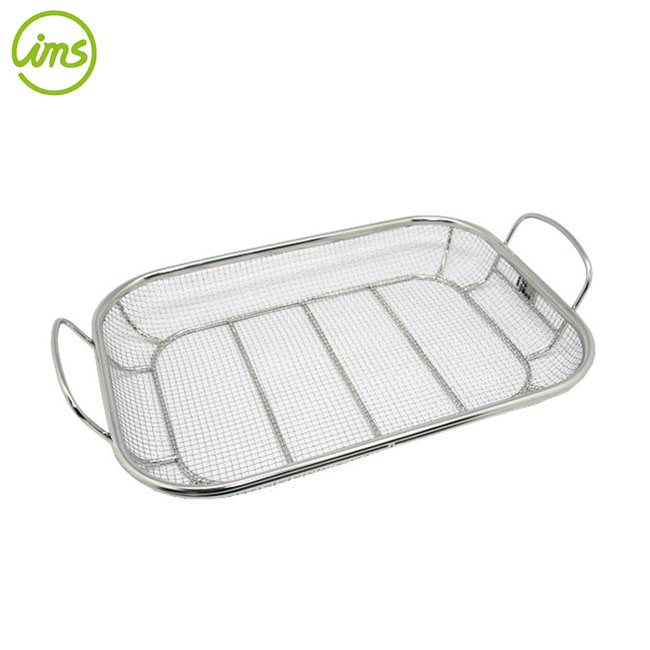 Mesh BBQ Grill Basket with Handles | BBQ Vegetable Grill Tray